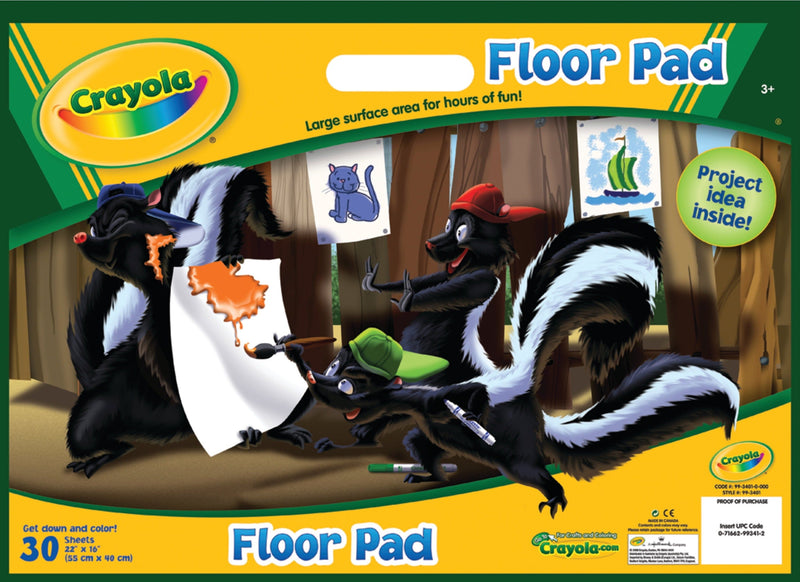 Crayola Giant Floor Pad Coloring Paper, 30 Heavyweight Pages, 22 x 16 Inches