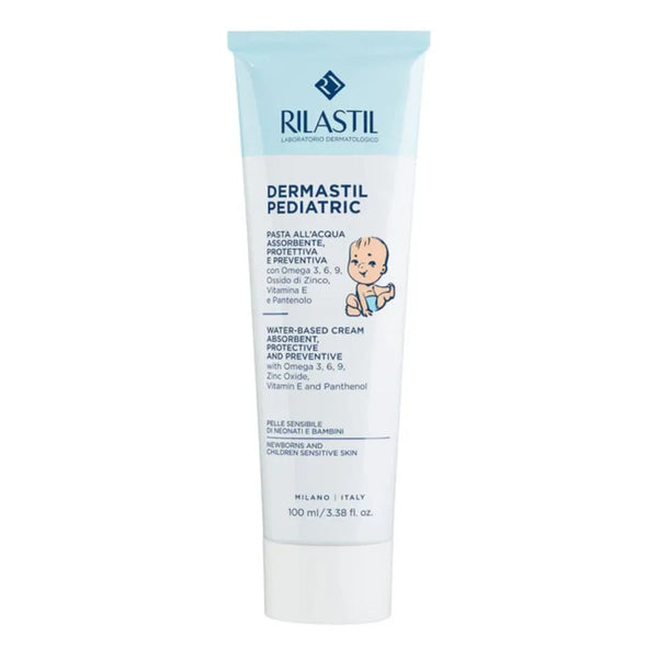 Rilastil Pediatric Water Cream, Omega 3-6-9, Zinc Oxide, Vitamin E, Panthenol, 100 ml