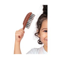 Mella Detangling Hair Brush Mini Travel Plastic Brick Color