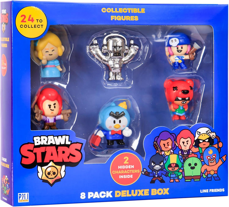 Brawl Stars Figures 8-Pack Deluxe Box S1 2-Inch Licensed Collectible Figures