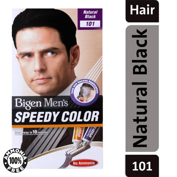 Bigen Hair Color Men's Speedy Cream Kit Taurine Olive Oil Natural Black 101