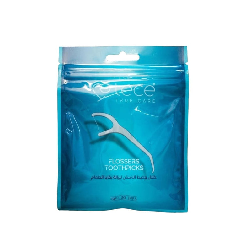 Tece Plastic Dental Flossers Toothpicks Strong Floss 30 Sticks