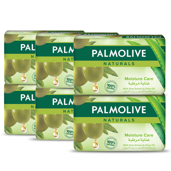 Palmolive Naturals Aloe & Olive Bar Soap 170g, 6-Piece Pack