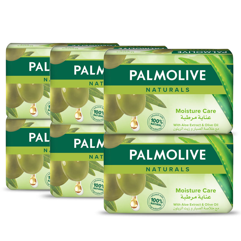 Palmolive Naturals Aloe & Olive Bar Soap 170g, 6-Piece Pack