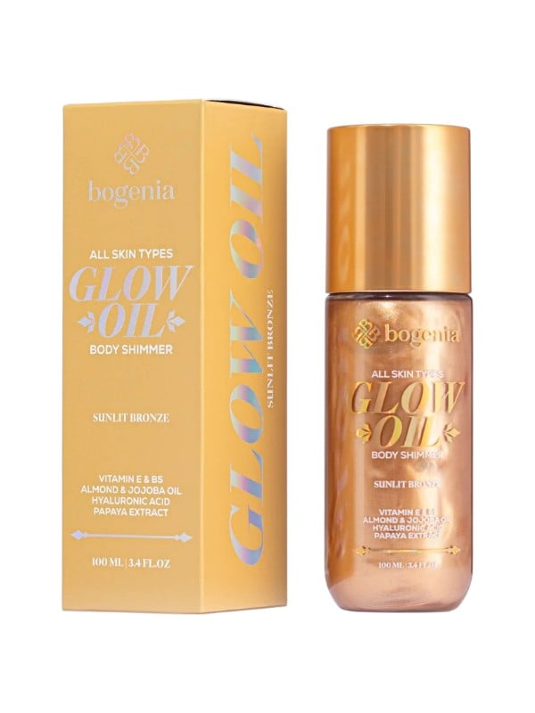 Bogenia Sunlit Bronze Body Oil & Illuminator Lightweight Shimmer 100ml