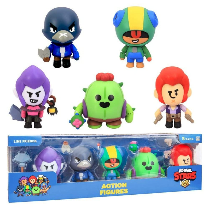 Brawl Stars Action Figures 5 Pack Window Box, 11.5 cm, Ages 3+