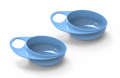 Nuvita Easy Eating Feeding Bowls Set, Curved Interior, Blue, 2 Pieces