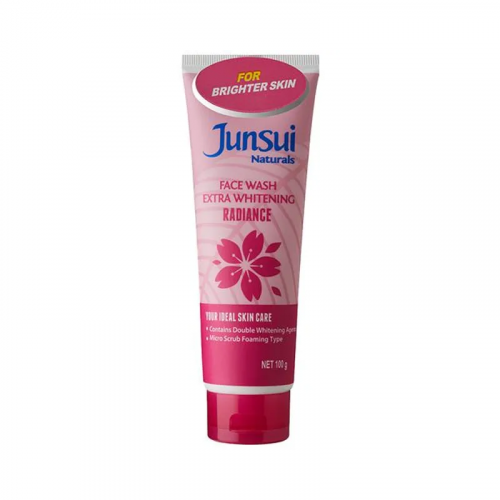 Junsui Naturals Radiance Face Wash Foaming Scrub with Sakura and Yam Bean Extract 100g