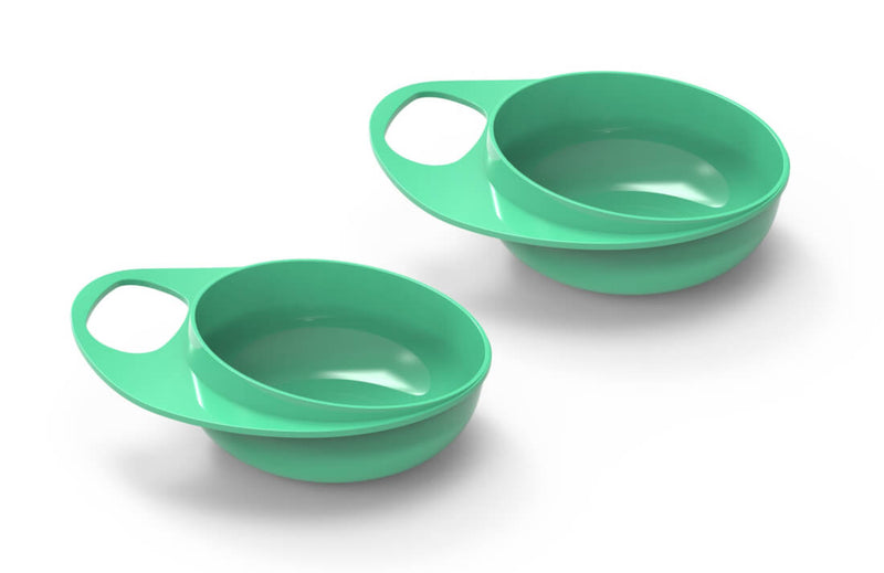 Nuvita Easy Eating Weaning Bowls Set, 2 Pieces, Green, BPA-Free