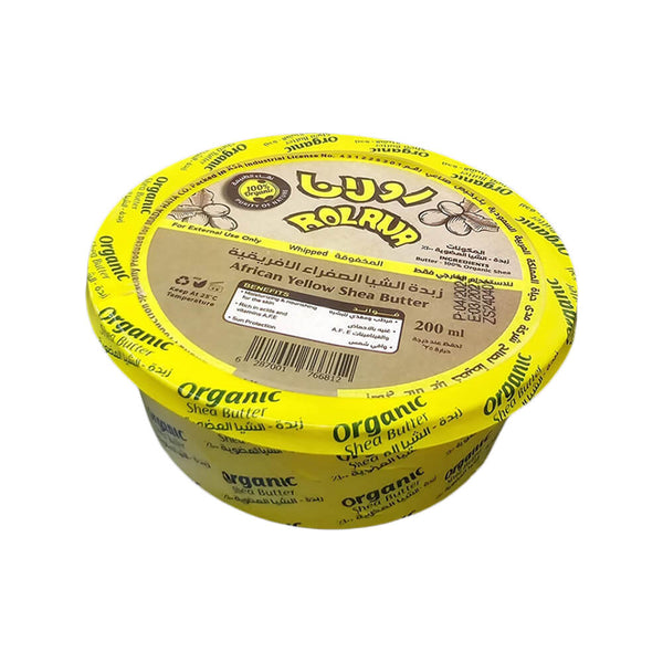 Rolana African Yellow Shea Butter Natural Moisturizer for Skin and Hair 200 ml
