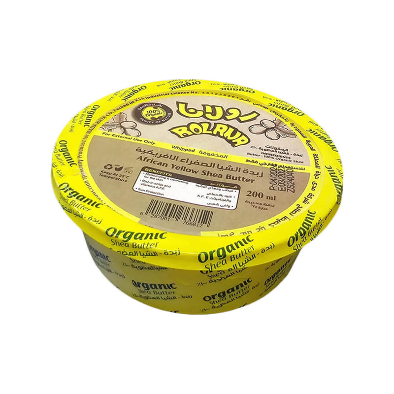 Rolana African Yellow Shea Butter Natural Moisturizer for Skin and Hair 200 ml