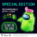 Among Us Special Edition Glow-in-the-Dark Action Figure, Green Ghost Floaty Flamingo