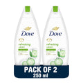 Dove Refreshing Body Wash Cucumber & Green Tea Moisturizing Formula 250ml x 2