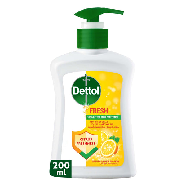 Dettol Fresh Liquid Handwash Pump Citrus & Orange Blossom 200ml