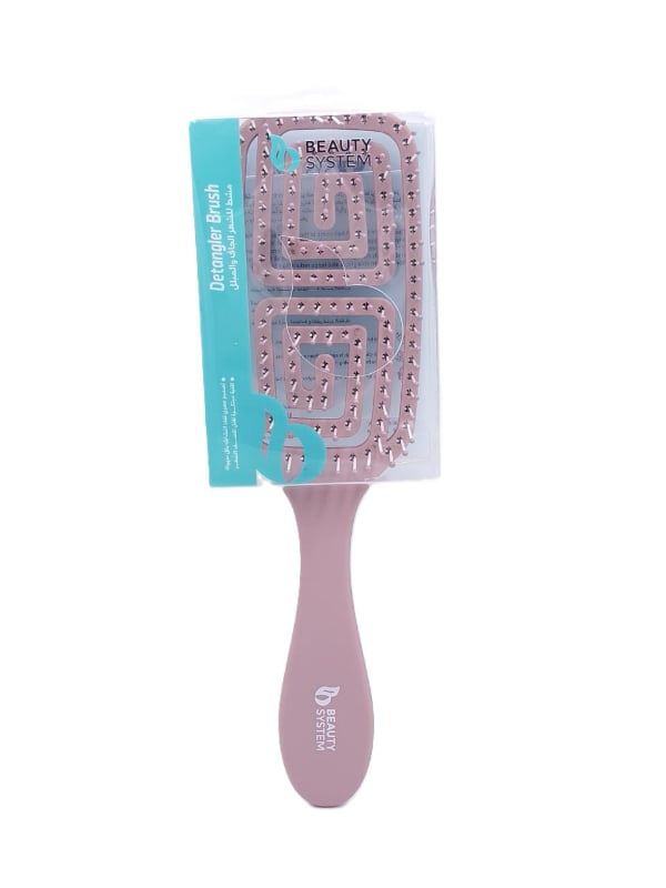Beauty System Detangling Hair Brush Flexible Teeth Pink