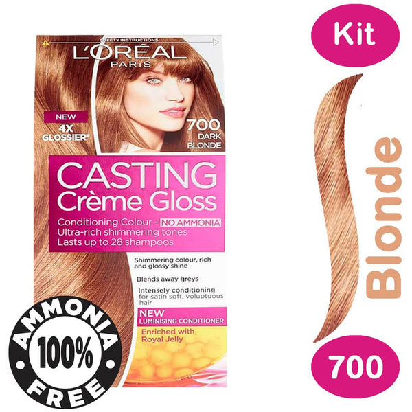 L'Oreal Paris Casting Creme Gloss Semi-Permanent Cream Hair Color Blonde 700