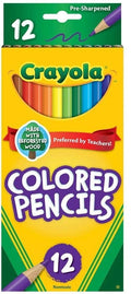 Crayola Colored Pencils Long Presharpened Durable Soft Core 12 Count