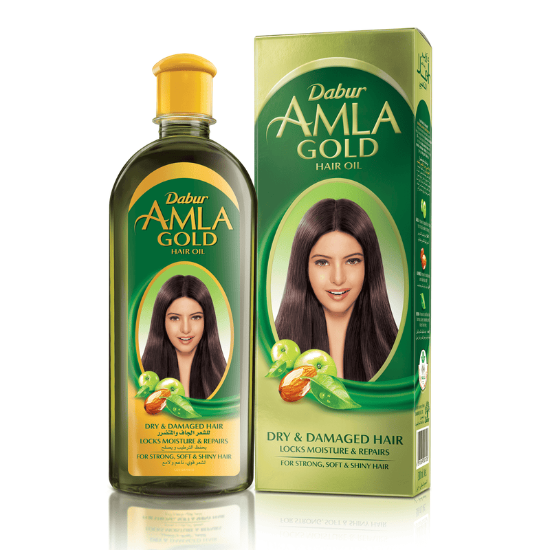 Dabur Amla Gold Hair Oil Liquid Amla Almond and Henna 200 ml