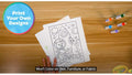 Crayola Color Wonder Blank Coloring Pages Refill, 50 Pages, Foldalope Folder