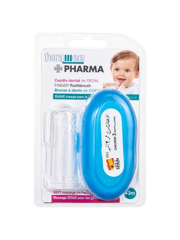 Foramen Silicone Finger Toothbrush for Babies, Soft Gum Massage Brush, 3 Months+