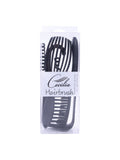 Hair System Hairbrush Set Detangling, Wide-Tooth Comb and Curl Defining Brush, Black, 3 Pieces