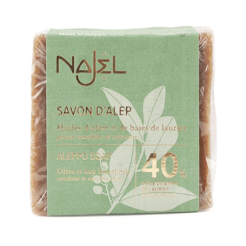 Najel Aleppo Soap Olive & Bay Laurel Oils 40% 185g