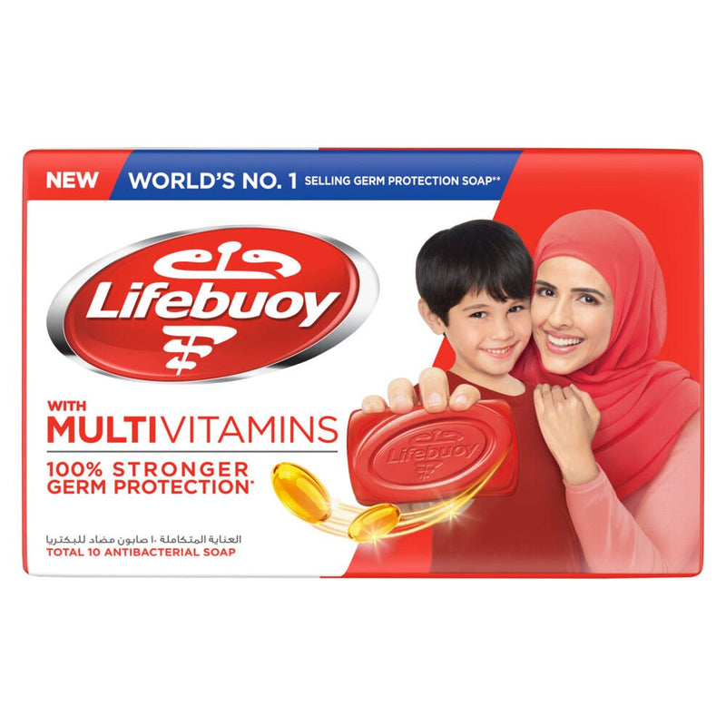 Lifebuoy Total 10 Antibacterial Soap Bar, Multivitamin Formula, 160 g