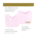 LuQu 3 Bibs Set Pink, Soft Absorbent Baby Feeding Bibs, Adjustable Fit, 0 Months+