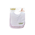 LuQu 3 Bibs Set Pink, Soft Absorbent Baby Feeding Bibs, Adjustable Fit, 0 Months+