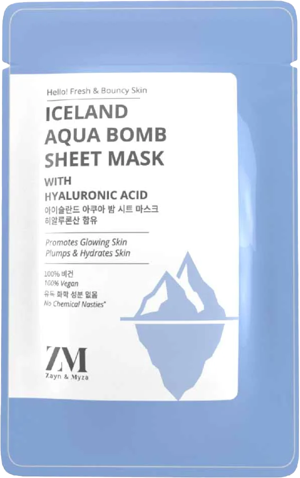 Zayn & Myza Aqua Bomb Hyaluronic Acid Sheet Mask, 1 Piece