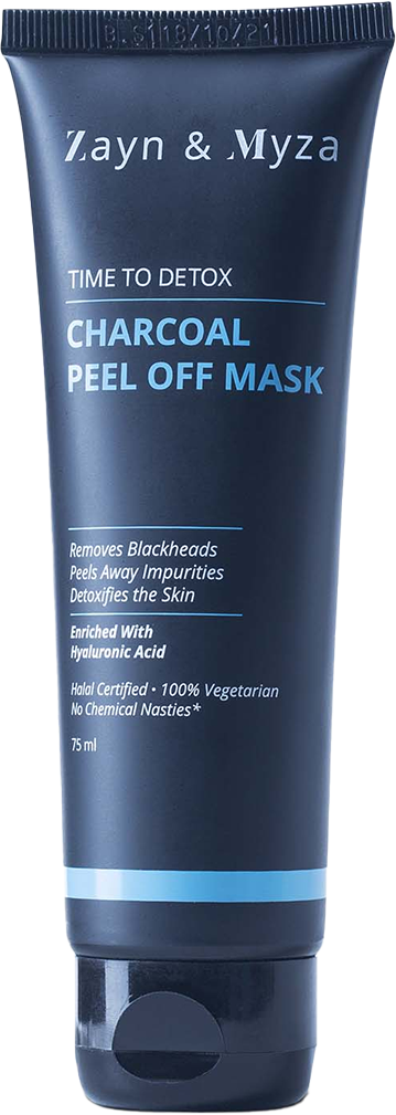 Zayn & Myza Charcoal Face Mask Liquid with Aloe Vera and Hyaluronic Acid, 75 ml