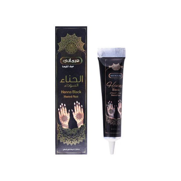 Hemani Black Henna Hair Color Tube Ready-to-Use Formula 33g