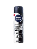 Nivea Invisible Black & White Deodorant Spray for Men 48-Hour Odor Protection 150ml