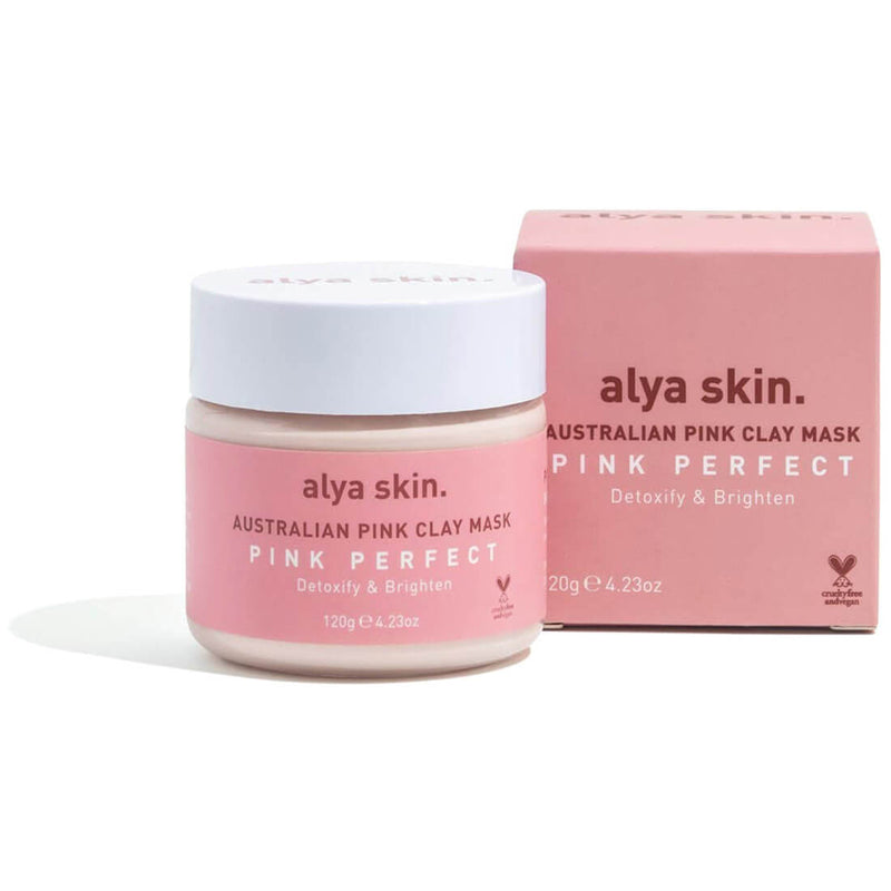 Alya Skin Pink Perfect Clay Face Mask Detoxifying Kaolin Clay Vitamin E Aloe Vera 175ml