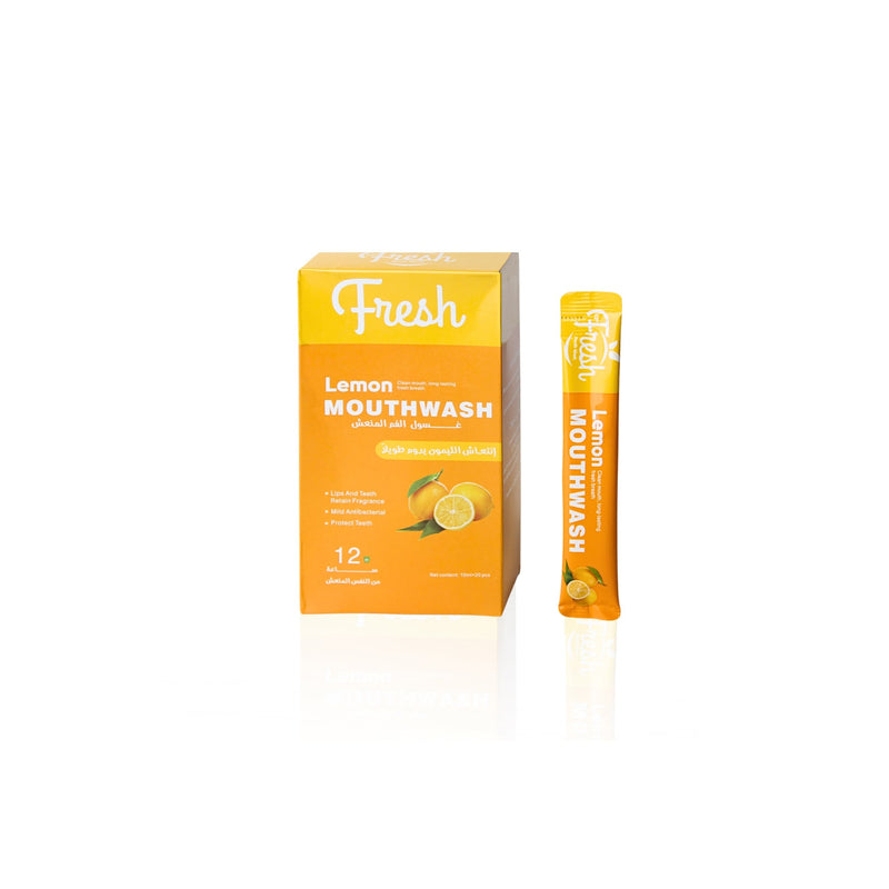 Fresh Brush Lemon Mouthwash Sachets 10 ml, 20 Pieces