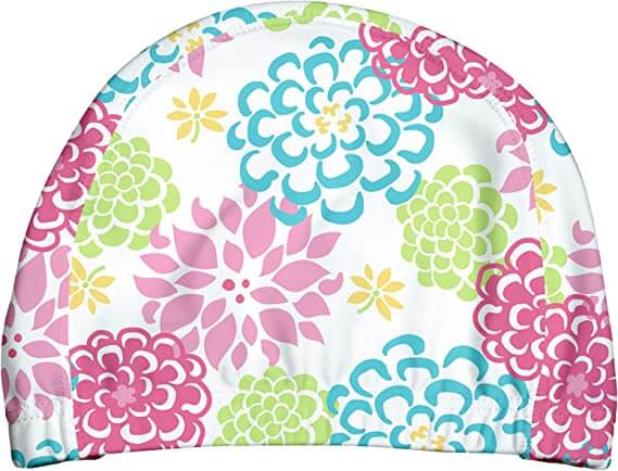 Green Sprouts Swim & Sun Cap UPF 50+ White Zinnia 2-4 Years