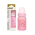 Luqu Glass Baby Bottle Silicone-Coated Borosilicate Glass Pink 120 ml