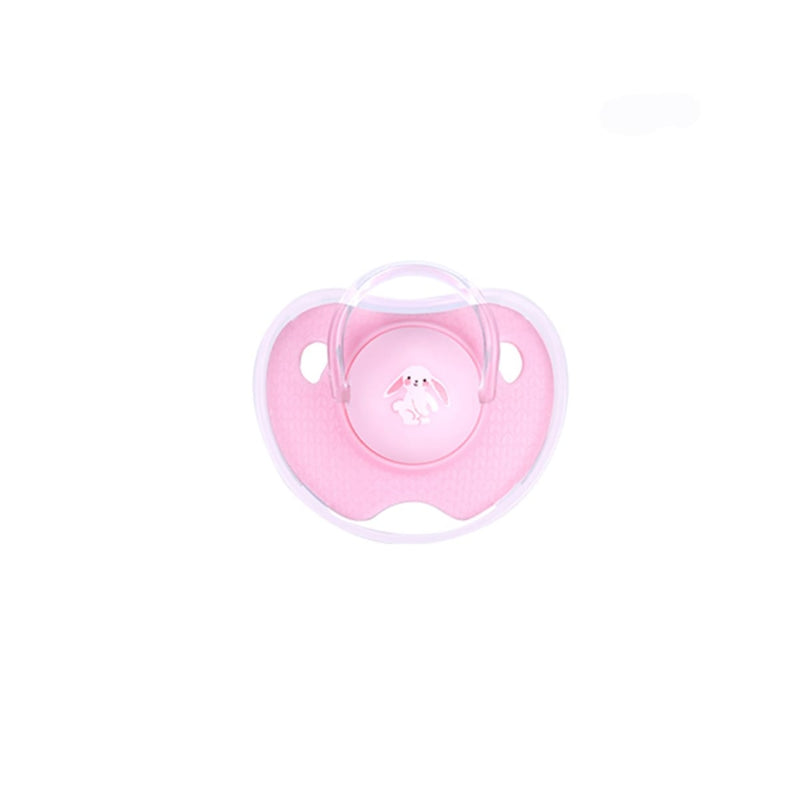 Luqu Flat Head Silicone Pacifier Pink