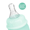 Luqu Glass Baby Bottle Silicone-Coated Borosilicate Glass Blue 120 ml