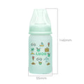 Luqu Glass Baby Bottle Silicone-Coated Borosilicate Glass Blue 120 ml