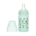Luqu Glass Baby Bottle Silicone-Coated Borosilicate Glass Blue 120 ml