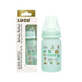 Luqu Glass Baby Bottle Silicone-Coated Borosilicate Glass Blue 120 ml