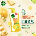 Dettol Fresh Shower Gel & Body Wash Citrus Orange Blossom with Puff