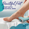 Amope Pedi Perfect Pro Electronic Foot File, Rechargeable Waterproof Callus Remover, Dual Speed with 3 Roller Heads
