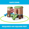 Step2 Clubhouse Climber Outdoor Jungle-Themed Playset with Slides, Tunnels and Steering Wheel