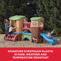 Step2 Clubhouse Climber Outdoor Jungle-Themed Playset with Slides, Tunnels and Steering Wheel