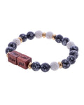 Min Maadan Alensan Obsidian Stone Elastic Bracelet for Women, 1 Pc