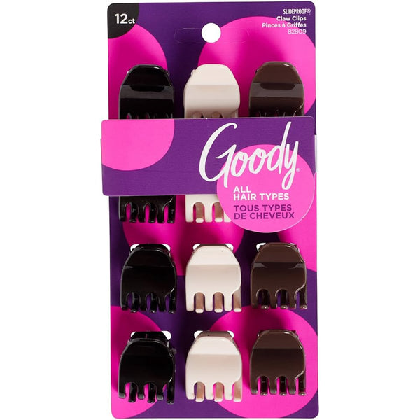 Goody Claw Hair Clips Small Slide-Proof Grip 2 Count GD08548