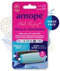Amope Pedi Perfect Foot File Refills Regular & Ultra Coarse Diamond Roller Heads 2 Count