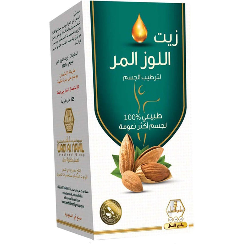 Wadi Alnahl Almond Hair Oil Liquid Nourishing Formula 125 ml